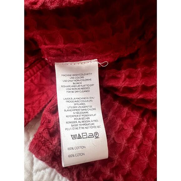 NWT BDG Bryson Waffle Knit Red Shirt Jacket Urban Outfitters Size Large - Picture 8 of 8